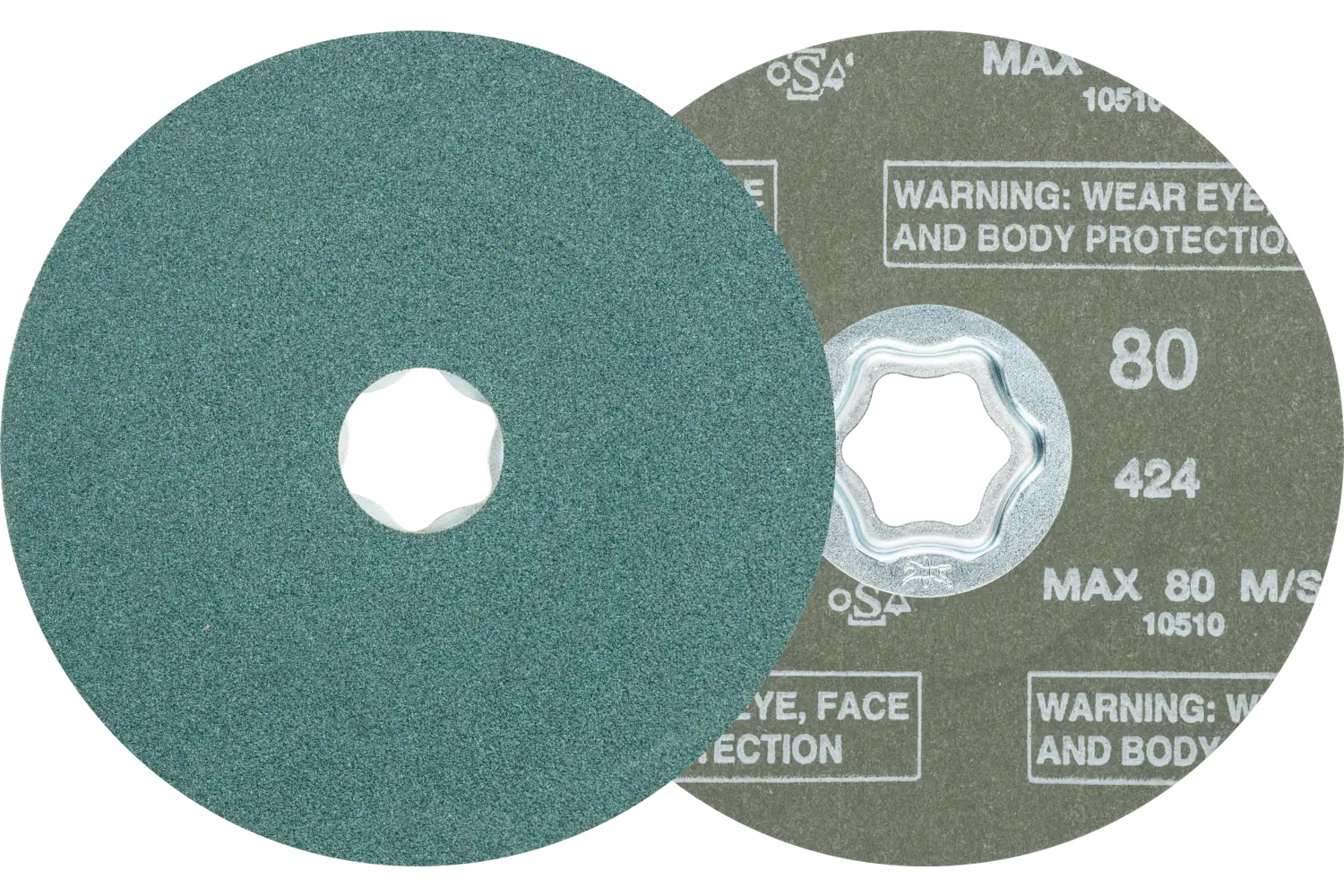 Picture of Pferd Combiclick® Fiber Disc, 4-1/2" Dia, 80 Grit, Zirconia alumina